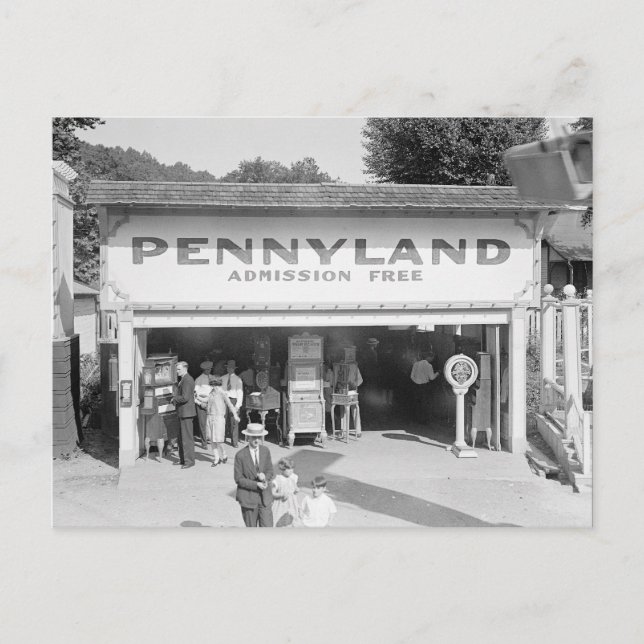 Carte Postale Pennyland Arcade, 1928 (Devant)