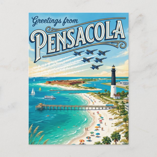 Carte Postale Pensacola États-Unis (Devant)
