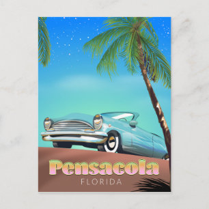 Carte Postale Pensacola, floride affiche de voyage de style vint