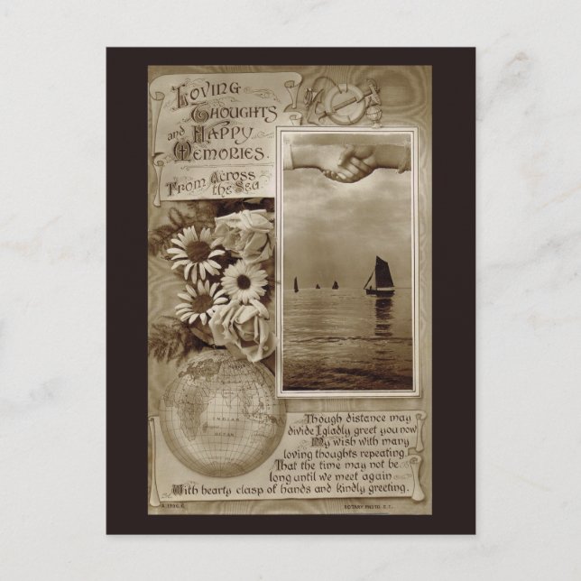 Carte Postale Pensées affectueuses (Devant)