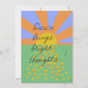 Carte postale Pensées lumineuses à l'aube