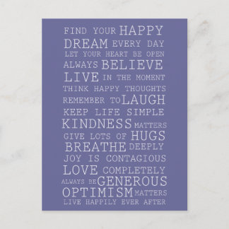 Carte Postale Pensées Positives