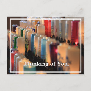 Carte Postale Penser à vous Catholiques Chandelles de Prière