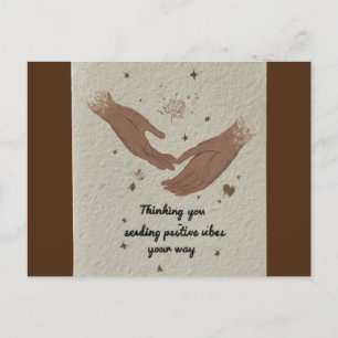 Carte Postale "Penser à vous - Envoyer des vidéos positives à vo