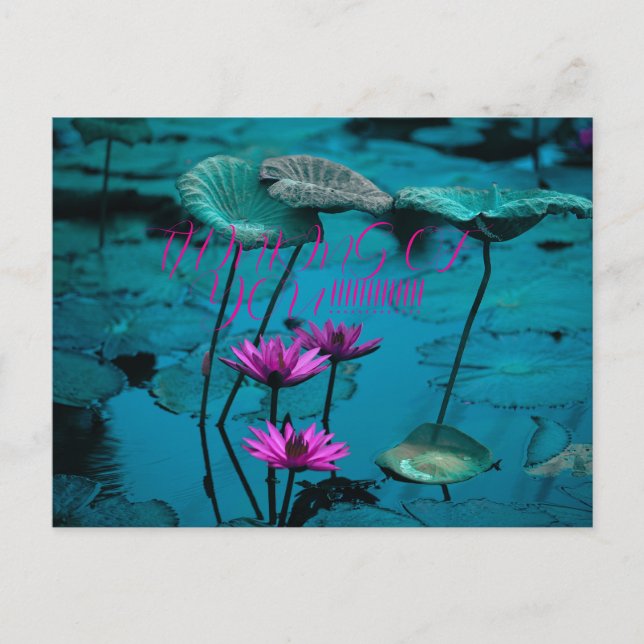 CARTE POSTALE PENSER À VOUS FLORAL (Devant)