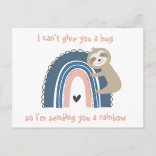 Carte Postale Penser à vous Rainbow Sloth Post Card
