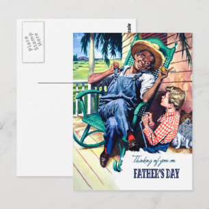 Carte Postale Penser à vous sur la Fête des pères
