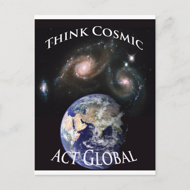 Carte Postale penser cosmic act global (Devant)