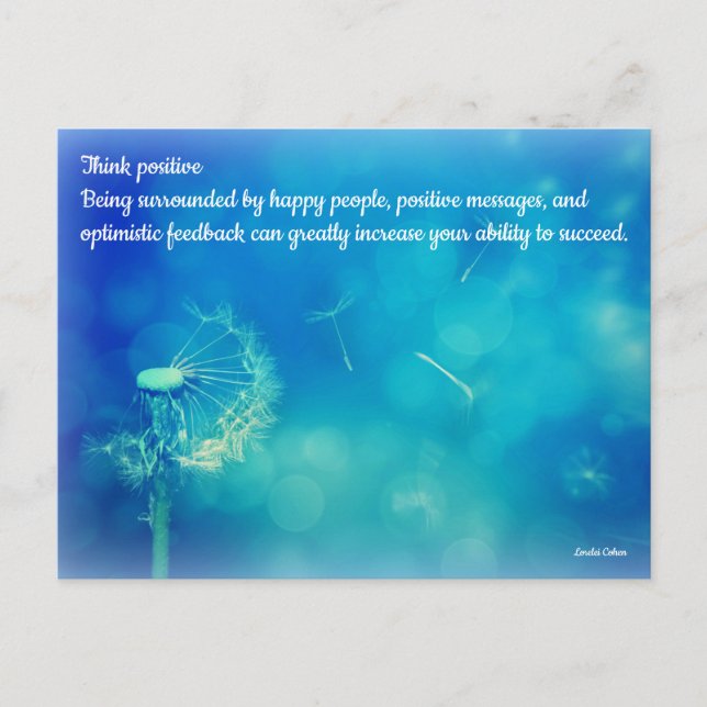 Carte Postale Penser positif (Devant)