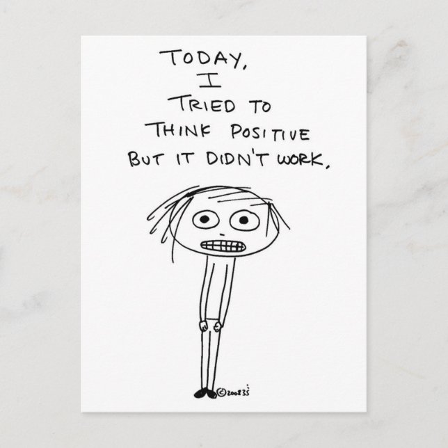 Carte Postale Penser positif (Devant)