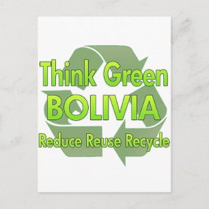 Carte Postale Pensez à la Bolivie verte