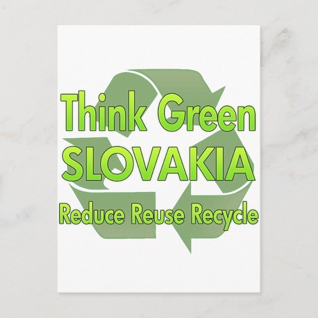 Carte Postale Pensez à la Slovaquie verte (Devant)