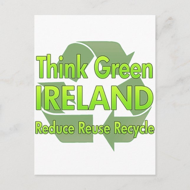 Carte Postale Pensez à l'Irlande verte (Devant)