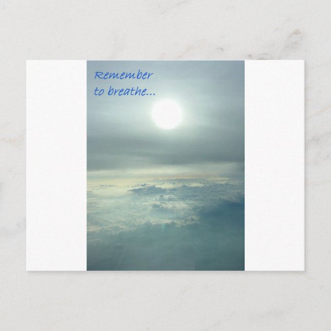 Carte Postale Pensez à respirer (Devant)
