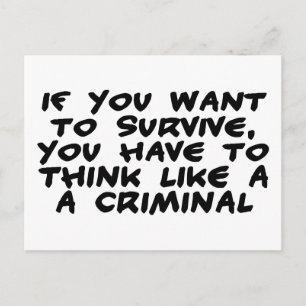 Carte Postale Pensez À Un Criminel