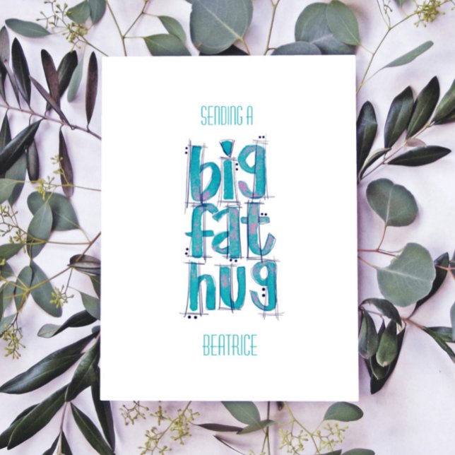 Carte Postale Pensez à vous Big Hugs (Créateur téléchargé)