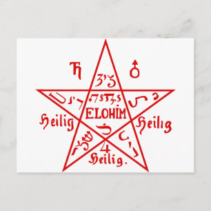 Carte Postale Pentacle du sixième livre de Moïse