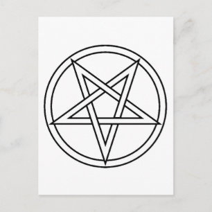 Carte Postale Pentacle noir inversé