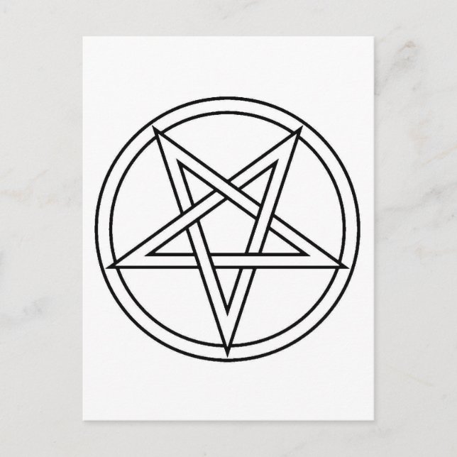 Carte Postale Pentacle noir inversé (Devant)
