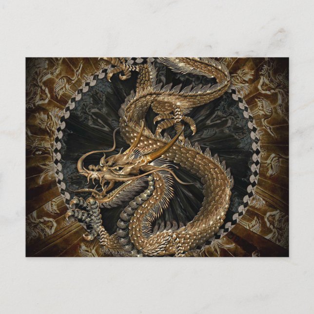 Carte Postale Pentagramme de dragon (Devant)