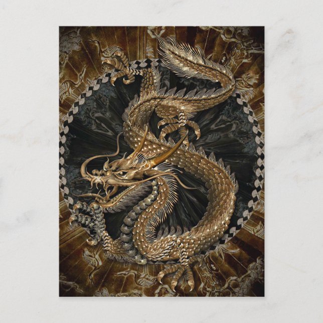 Carte Postale Pentagramme dragon (Devant)