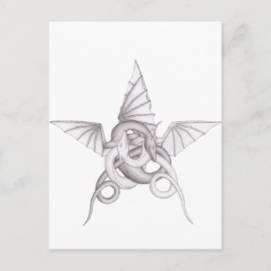 Carte Postale Pentagramme dragon