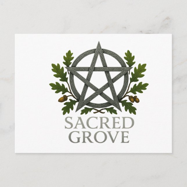 Carte Postale Pentagramme Grove sacré Wiccan  (Devant)