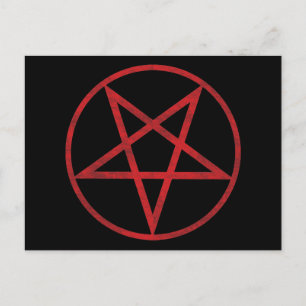 Carte Postale Pentagramme rouge