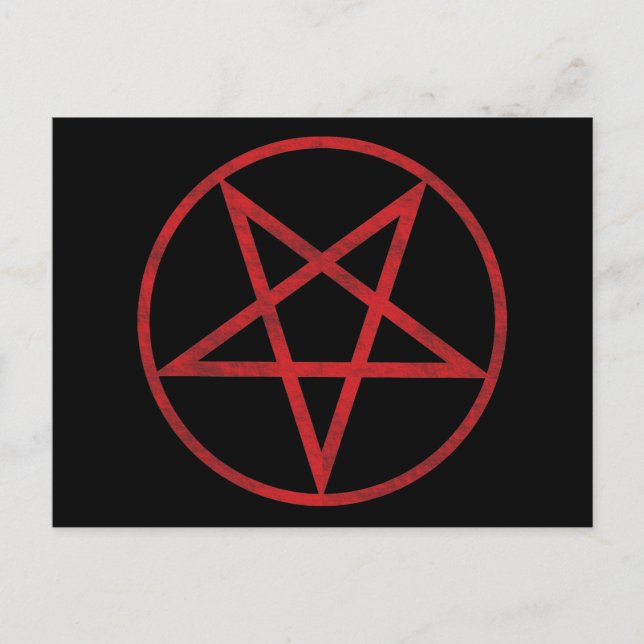 Carte Postale Pentagramme rouge (Devant)