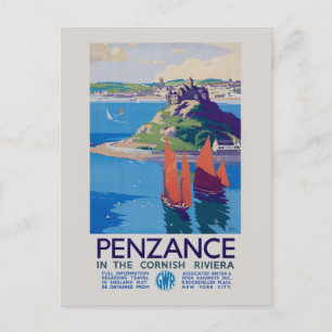 Carte Postale Penzance dans la Riviera de Cornouailles Poster vi