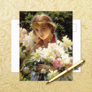 Carte Postale Peonies Charles Courtney Curran