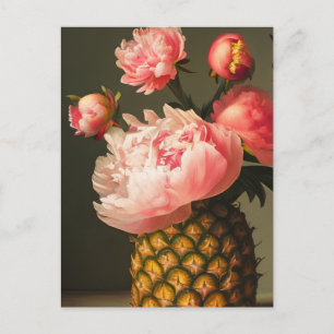 Carte Postale Peonies et ananas