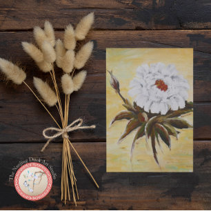 Carte Postale Peony blanc