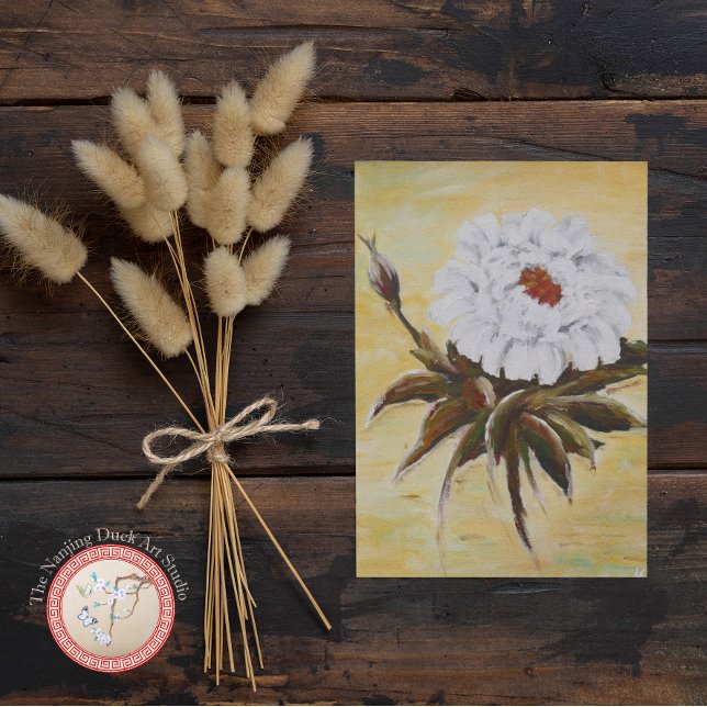 Carte Postale Peony blanc (Créateur téléchargé)