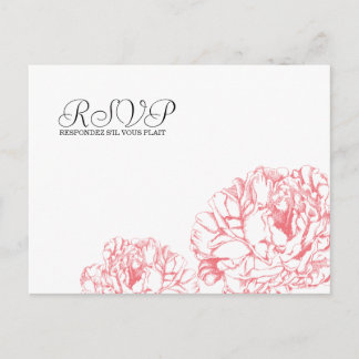 Carte postale Peony RSVP