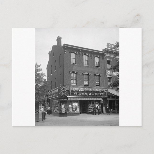 Carte Postale People Drug Store, 1921 (Devant)