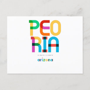 Carte Postale Peoria Arizona Mid Century, Art Pop,