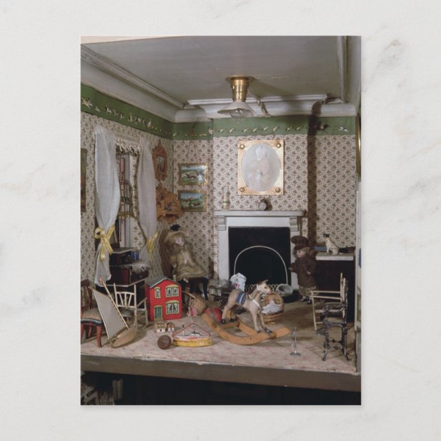 Carte Postale Pépinière avec jouets de 'Miss Miles' House', 1890 (Devant)