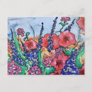 Carte Postale Pépites de lavande Aquarelle Jardin