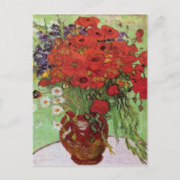 Pépites rouges et marguerites par Vincent Van Gogh