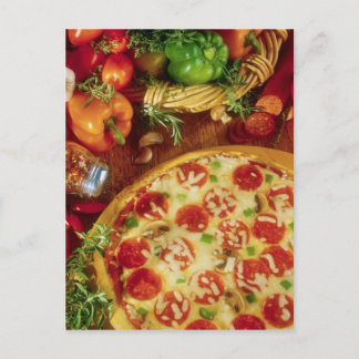 CARTE POSTALE PEPPERONI PIZA
