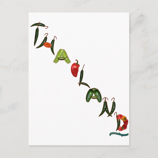 Carte Postale Peppers Chili de Thaïlande (Devant)