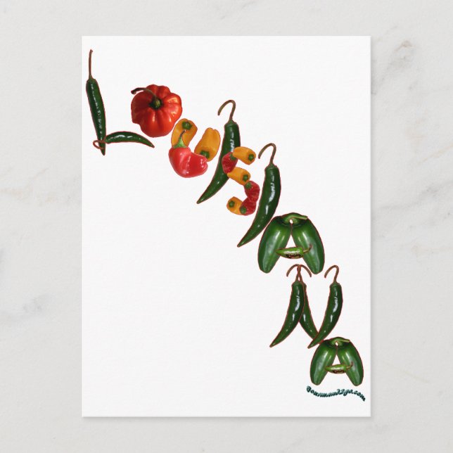 Carte Postale Peppers chili Louisiane (Devant)