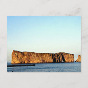 Carte Postale Perce Rock, Gaspe, Quebec, Canada rock formation