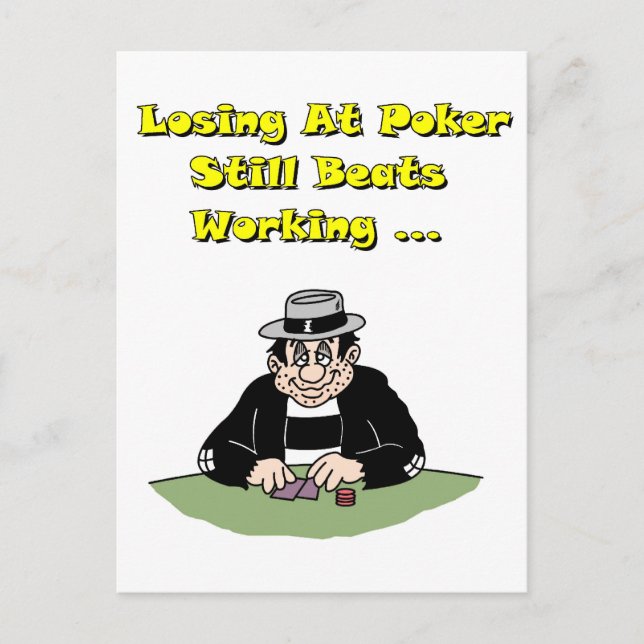 Carte Postale Perdre Au Poker (Devant)