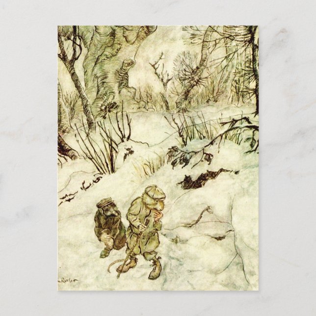 Carte Postale Perdu dans les bois sombres par Arthur Rackham (Devant)