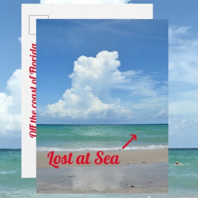 Carte Postale Perdu en mer Plage de Floride Photographie drôle (Créateur téléchargé)