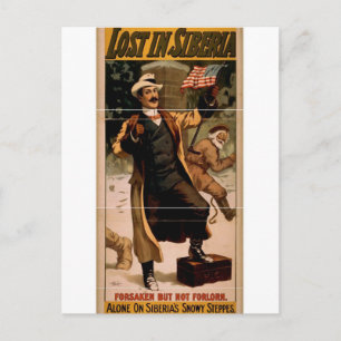 Carte Postale Perdu en Sibérie, 'Forsaken, mais pas désespéré'