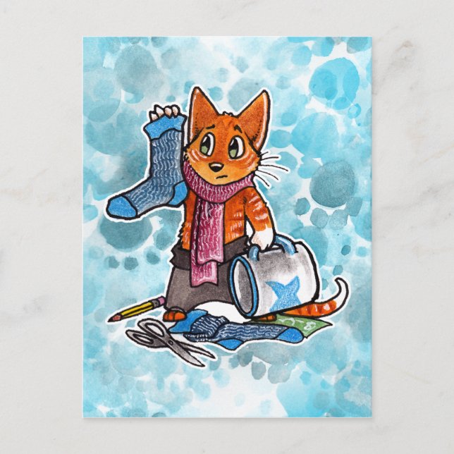 Carte Postale Perdu en T-shirt Ekwara (Devant)