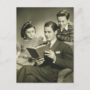 Carte Postale Père Lire le Fils